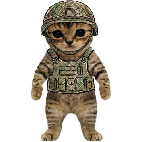 Army Gang Soldier Cat